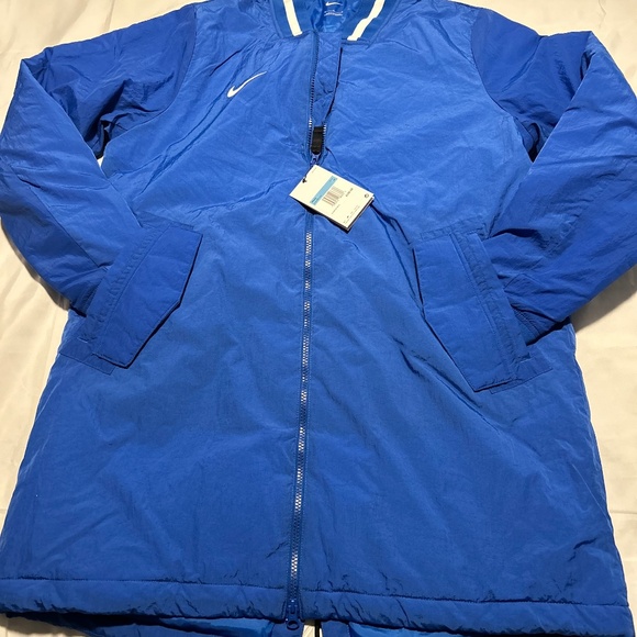 Nike Dugout Men's Baseball Jacket Team Royal/White Size Medium - Picture 1 of 12